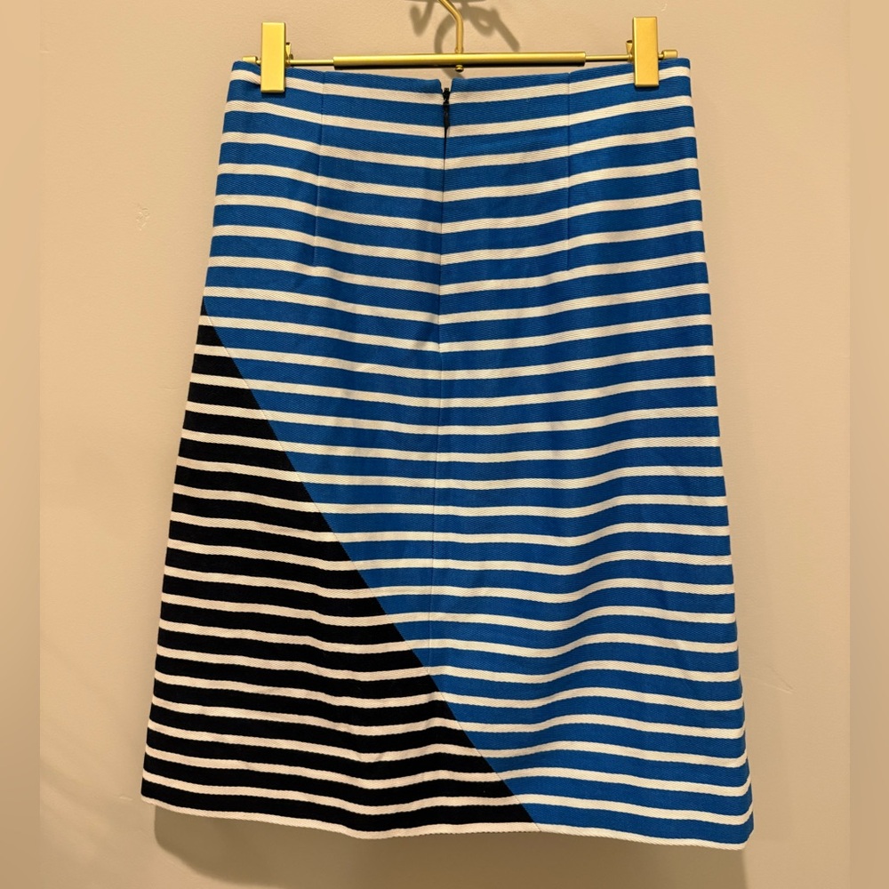 💋J. Crew Blue and Black Striped Pencil Skirt - Picture 3 of 7